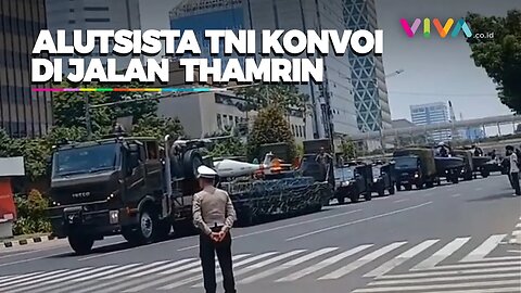 Deretan Alutsista Ramaikan Gladi Bersih HUT TNI ke-78 di Jalan Thamrin