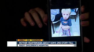 Mother speaks to 10News about son's 2nd-story fall