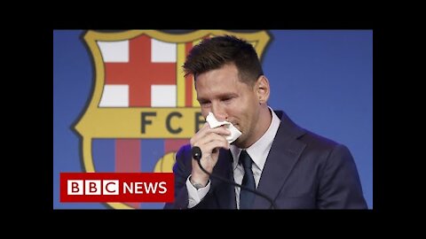 Lionel Messi’s tearful farewell to Barcelona - BBC News