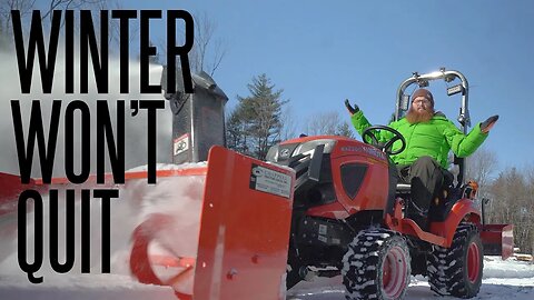 Late Season Snow Cleanup With The Kubota BX