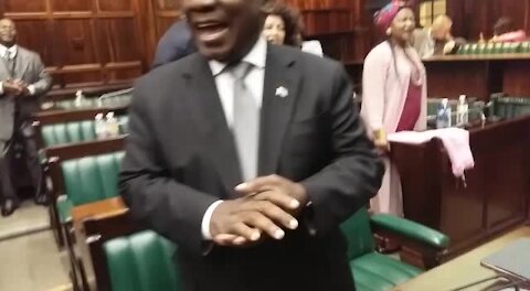 SOUTH AFRICA - Cape Town - President Cyril Ramaphosa answers questions in Parliament (Cell phone videos) (ZZC)