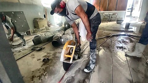 Cutting a slab on grade