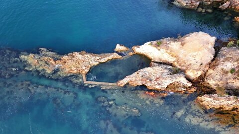 Thompson's Point Baths Eden NSW 4 Dec 2022 by Drone