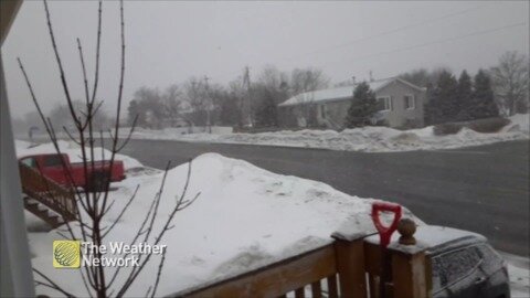 Light snow fall making the roads very slushy, drive safe out there