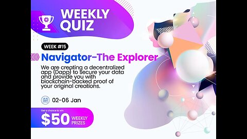 $50 Quiz 15 Draw: Zinnia Network explorer - The Navigator