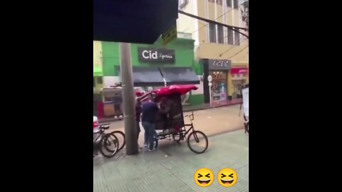 Funny video of RIKSHAW PULLER