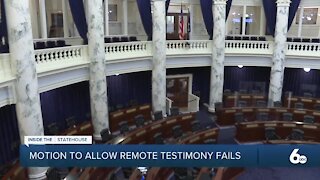 Idaho House Rejects Motion to Allow Remote Testimony