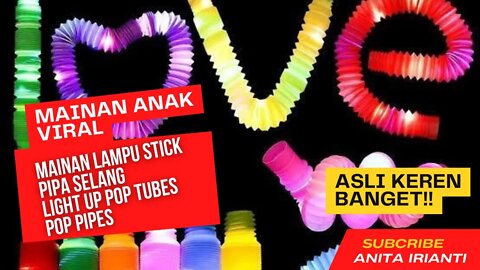 Mainan viral Light Up Pop Tubes Pop Pipes Mainan Lampu Stick Pipa Selang