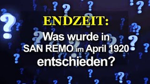 267 - Was wurde in San Remo 1920 entschieden?