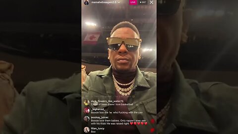 BOOSIE BADAZZ IG LIVE: Boosie Short Live At The Hawks Versus The Bucks Game (21-01-23) PT.1