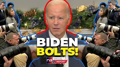 BIDEN BOLTS FROM PODIUM AFTER CAUGHT LYING ABOUT MEETINGS WITH HUNTER'S PARTNERS