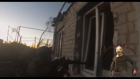 Russian soldiers cleaning up settlements somewhere in the SMO