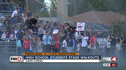 School walkouts take place in Southwest Florida to protest school shooting