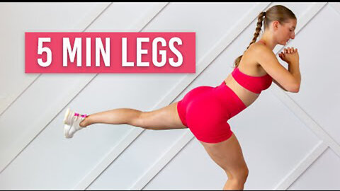 5 MIN LEAN LEGS WORKOUT (Intense & No Equipment)