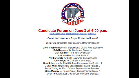 2024 KCRP Primary Candidate Forum