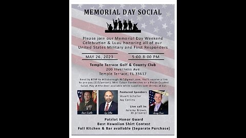 PINELLAS RLC TOWN HALL - MEMORIAL DAY SOCIAL 5/26/2023