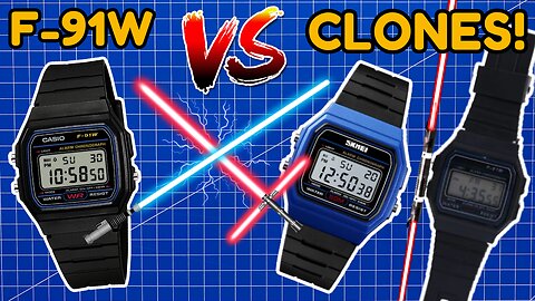 ⚔ ATTACK of the CLONES! ⌚ Casio F-91W VS SKMEI & More 👥