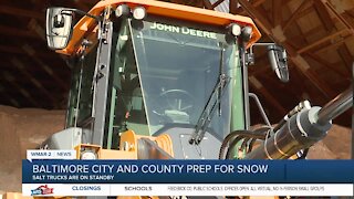 Baltimore City and County prep for snow