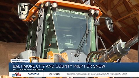 Baltimore City and County prep for snow