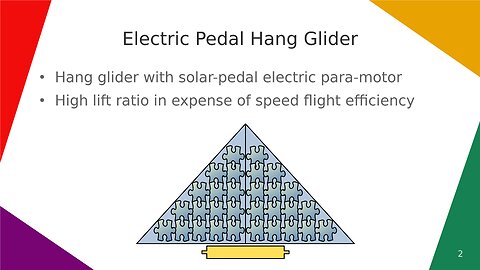 Electric Pedal Hang Glider