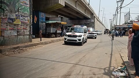 Flag march at tapa mandi.