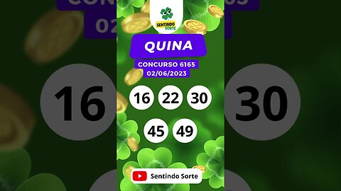 🍀 Resultado QUINA 6165 | 02/06/23 | Sentindo Sorte #shorts