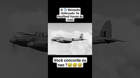 🪰✈️ Mosquito disfarçado: De Havilland Hornet de 1945! #war #ww2 #guerra