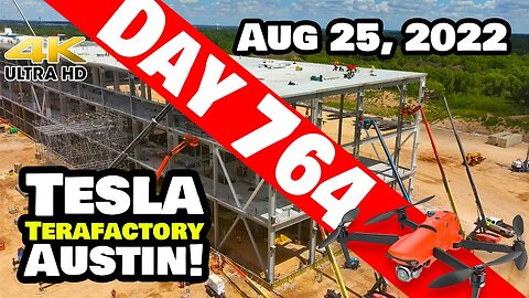 CATHODE AREA CRANKING AT GIGA TEXAS! - Tesla Gigafactory Austin 4K Day 764 - 8/25/22 - Tesla Texas