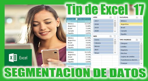 🆕 Cómo agregar BOTONES a tu tabla ✅ SEGMENTACIÓN DE DATOS ✅ GRAFICAS ✅ EXCEL 2019 👉 Tip 17 🔥