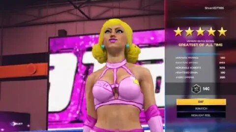 WWE 2K23: Bunny Burnside Vs. Princess Peach (Legend Difficulty)