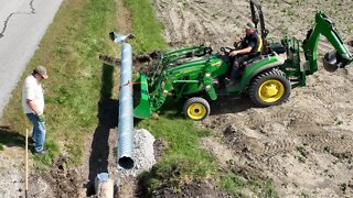 DIY Culvert Installation with Compact Tractor!