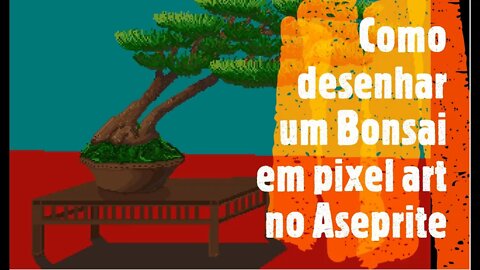 Como desenhar um Bonsai Fukinagashi em pixel art #09 Aseprite Timelapse