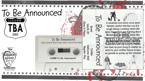 To Be Announced 🖭 Demo Tape (Restored Audio). Vassar Michigan Rock and Punk