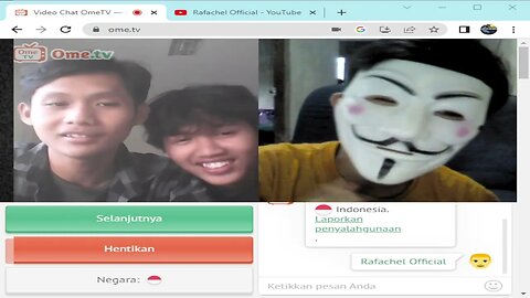 nge-prank orang menghilang Pakai Topeng Hacker Di Ome TV #24 - ome TV Internasional