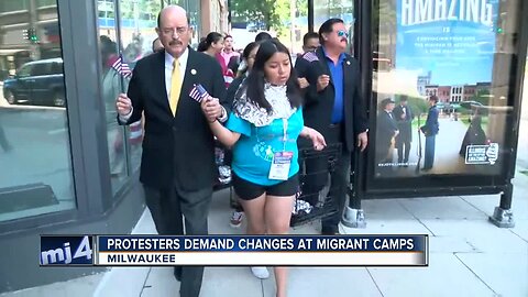 Milwaukee protesters demand changes at migrant camps