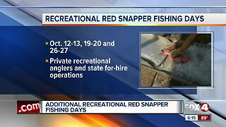 Red Snapper fishing season extended