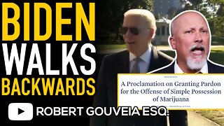 Weird BIDEN Walks BACKWARDS and PARDONS Marijuana Crimes