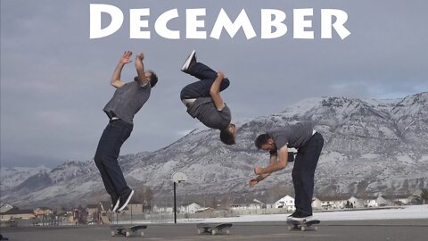 Back Flip on Skateboard - December Street Stunts 2016