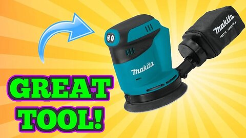 Makita Random Orbit Cordless 18V Sander WITH Sandpaper!