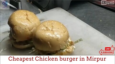 Cheapest Chicken burger in Mirpur/ Bangladeshi Street food/ nams vlog