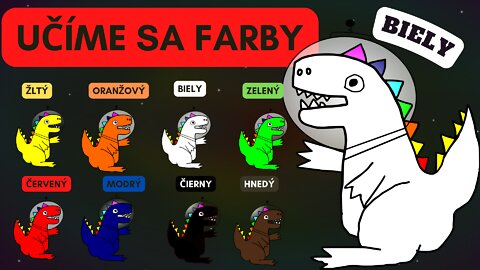 Učíme sa farby | T-rex | Učenie farieb pre deti | po SLOVENSKY | SafireDream | farba | dinosaurus