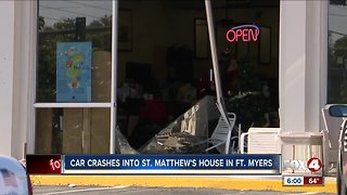 Car crashes into St. Matthews House in Fort Myers