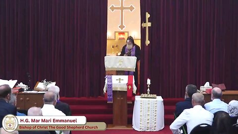 Standing ovation as Bishop Mar Mari Emmanuel returns to preaching only weeks after being stabbed