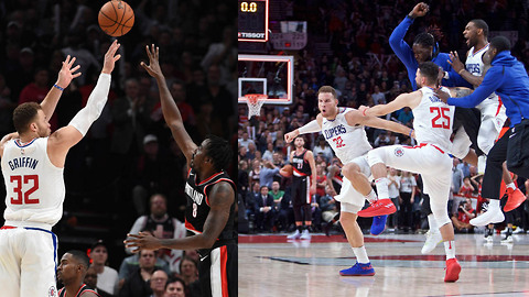 Blake Griffin DRAINS Game Winning 3 Point Buzzer Beater vs Trail Blazers