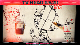 Fake news TV brainwash mind control 2 | Drawing TV Head without picking up pen