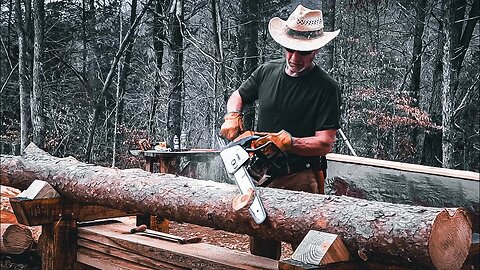 This Wooden Structure Is WILD! Building With Crooked Logs! Pt.1