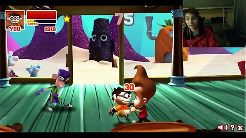 Jimmy Neutron VS Chum Chum The Sidekick In A Nickelodeon Super Brawl 2 Battle With Commentary