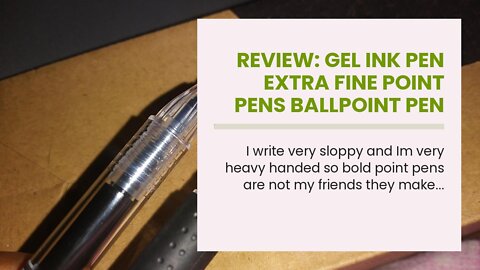 Review: Gel Ink Pen Extra fine point pens Ballpoint pen 0.35mm Black For japanese Office School...