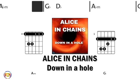 ALICE IN CHAINS Down in a hole - Guitar Chords & Lyrics HD