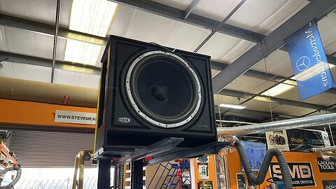 Finishing touches on the 33” sub 🔊 box - Installing some custom feet